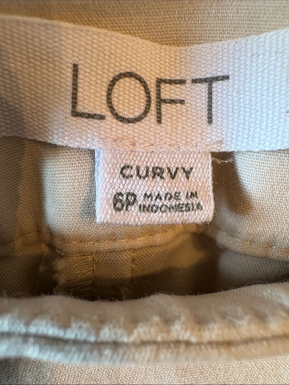 LOFT, THE RIVIERA SLIM Curvy Pants in Light Beige